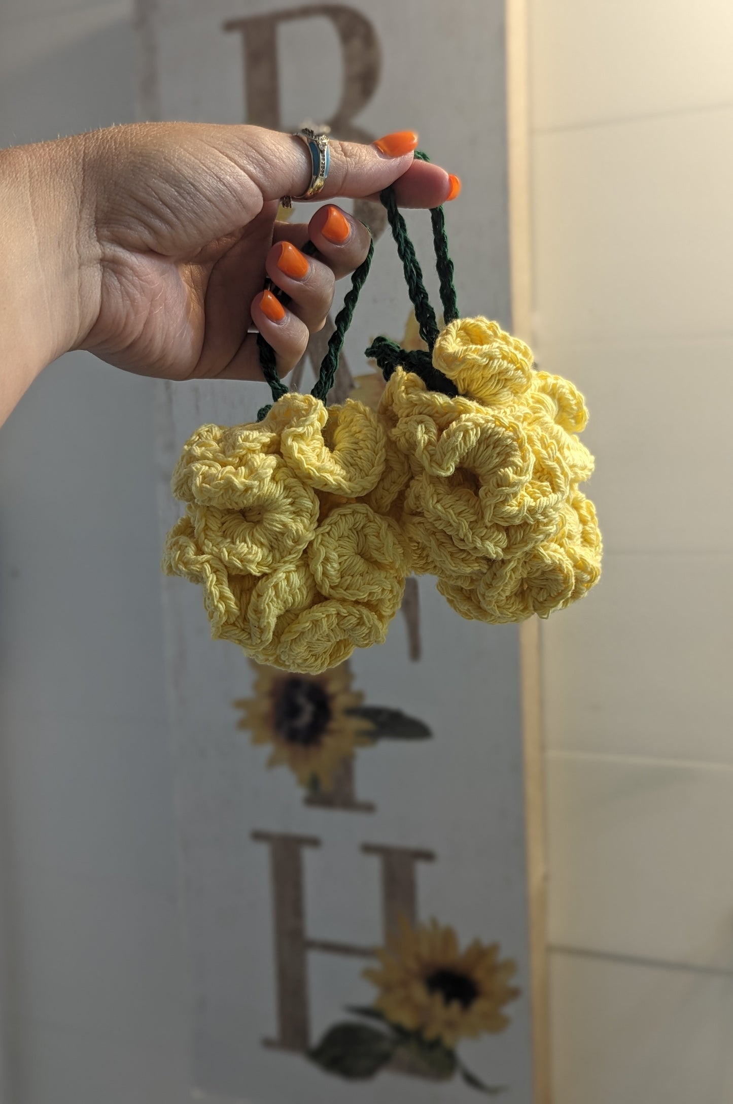 Lemon cotton loofah
